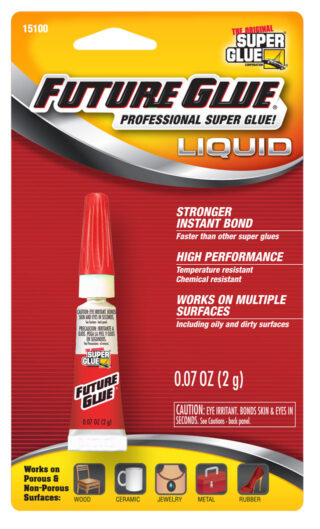 FUTURE GLUE® LIQUID On Packaging | The Original Super Glue Corporation.