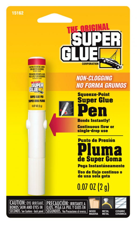 Super Glue Pen – Squeeze Point On Packaging | The Original Super Glue Corporation