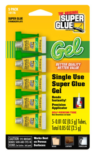 Super Glue Gel Single-use Minis On Packaging | The Original Super Glue Corporation
