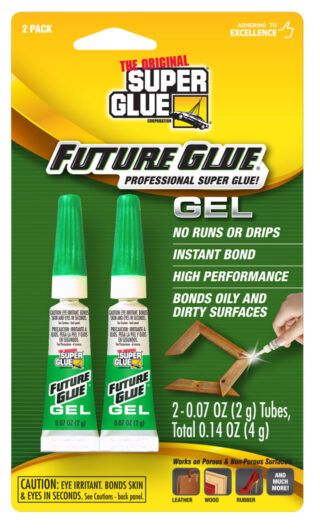FUTURE GLUE® GEL On Packaging | The Original Super Glue Corporation.
