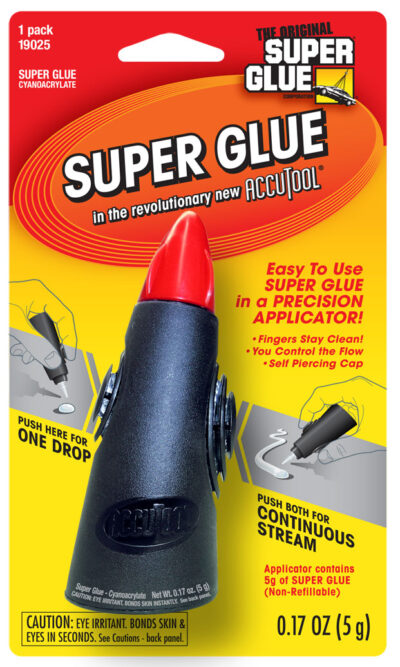 Accutool® Super Glue Liquid Formula On Packaging | The Original Super Glue Corporation