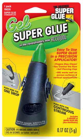 Accutool® Super Glue Gel Formula On Packaging | The Original Super Glue Corporation