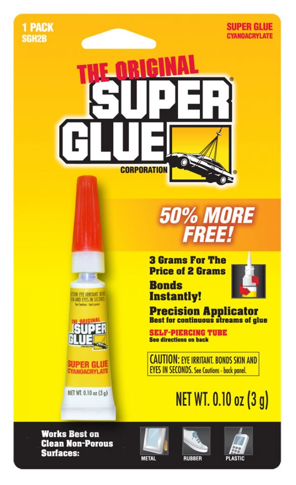 SUPER GLUE – TUBE On Packaging | The Original Super Glue Corporation.