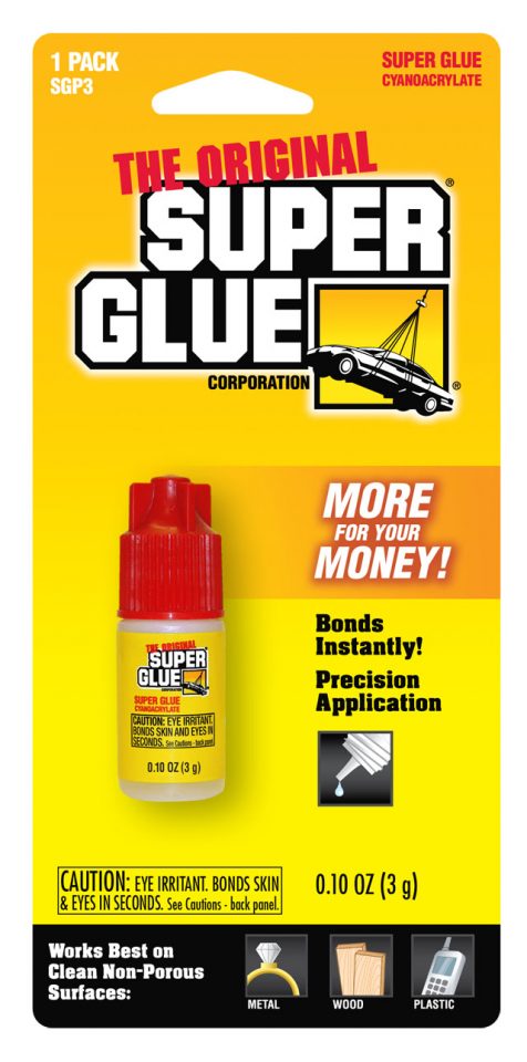 SUPER GLUE – BOTTLE On Packaging | The Original Super Glue Corporation