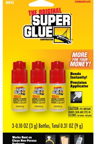 SUPER GLUE – BOTTLE On Packaging | The Original Super Glue Corporation.