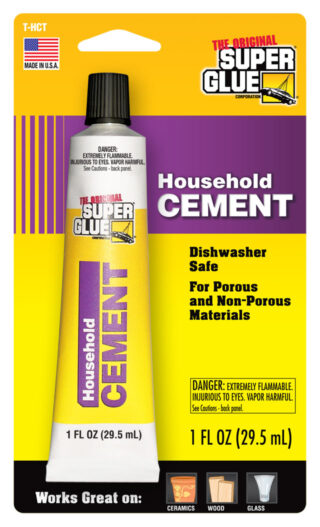 Solvent-Based Household Cement On Packaging | The Original Super Glue Corporation